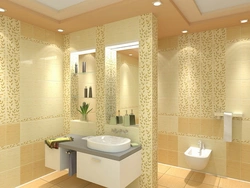 Birch Ceramic Tiles In The Bathroom Interior