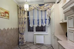 One curtain in the kitchen photo