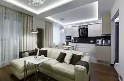 Zamonaviy uslubda oshxonaning ichki qismi 20 m²