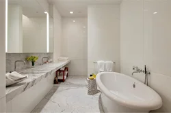 Dark light bathroom interior