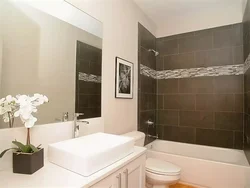 Dark light bathroom interior