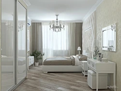 Bedroom interior in milky color