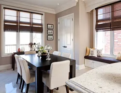 Vanilla color combination in the kitchen interior