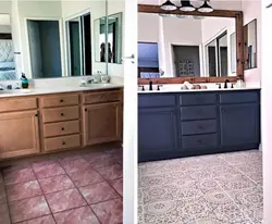 How to paint tiles in the kitchen photo