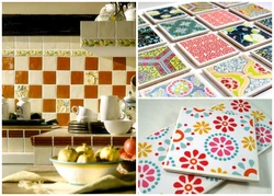 How to paint tiles in the kitchen photo