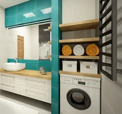Built-in wardrobes in the bathroom photo