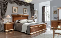 Bedroom interior furniture walnut