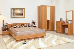Bedroom interior furniture walnut