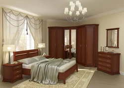Walnut bedroom in the interior