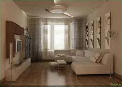 Интерьер зала 16 кв м фото в квартире с балконом