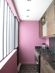 Converting the loggia into a kitchen photo