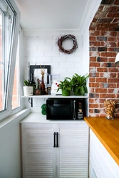 Converting the loggia into a kitchen photo