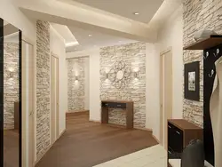 Artificial stone for interior decoration in the hallway photo of interior walls