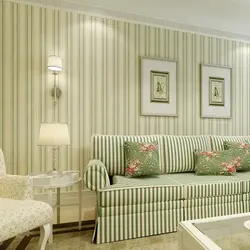 Green Wallpaper For Walls In The Living Room Interior