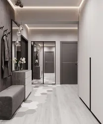 Floor design in the apartment hallway