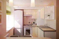 Refrigerator in the kitchen 8 sq m photo