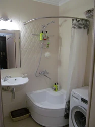 Corner bathroom in a small bathroom with toilet photo