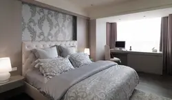 Wallpaper for bedroom gray combined photo design
