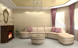 Corner living room interior
