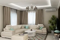Corner living room interior