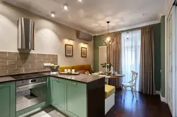 Studio 13 sq m design photo with kitchen