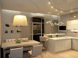 Kitchen dining room design 14 sq.m.