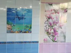 Plastic panels with patterns for bathtubs photo