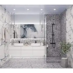 Plastic panels with patterns for bathtubs photo
