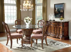 Living room with table and chairs design