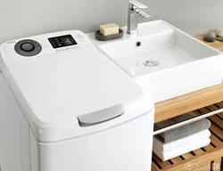 Bathroom Design With Vertical Washing Machine