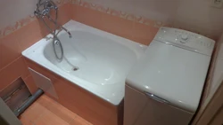 Şaquli paltaryuyan maşın ilə vanna otağı dizaynı