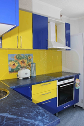 Blue And Yellow Kitchen Design