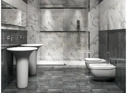 Bathroom gray marble photo