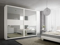 Bedroom wardrobes white color photo