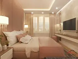 Photo of a rectangular bedroom with one window interior design