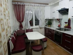 Kitchen design on one side photo