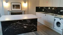 Kitchen black marble photo
