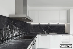 Kitchen black marble photo