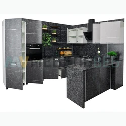 Kitchen black marble photo