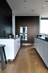 Photo of a kitchen with wood flooring