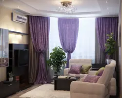 Дохилӣ дар услуби меҳмонхонаи lilac