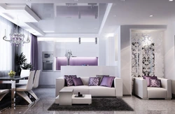 Lilac qonaq otağı üslubunda interyer