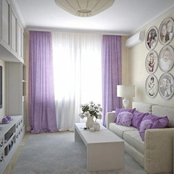 Interior in lilac living room style