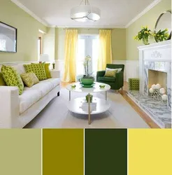 White-green living room photo