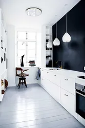 Combination of white and black in the kitchen photo