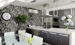 Combination of white and black in the kitchen photo