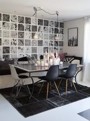 Combination of white and black in the kitchen photo