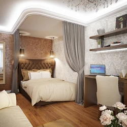 Bedroom interior rectangular room photo