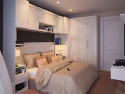 Bedroom interior rectangular room photo
