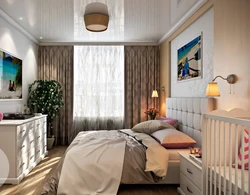 Bedroom interior rectangular room photo